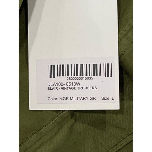 DARKPARK Blair Vintage Trousers in Military Green Large New Womens Baggy Pants - Picture 9 of 16